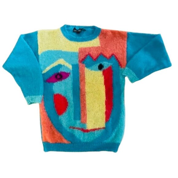 JEANNE PIERRE Sweaters - Renee Tener For Jeanne Pierre Picasso 80’s Vintage Mohair Sweater Size Small